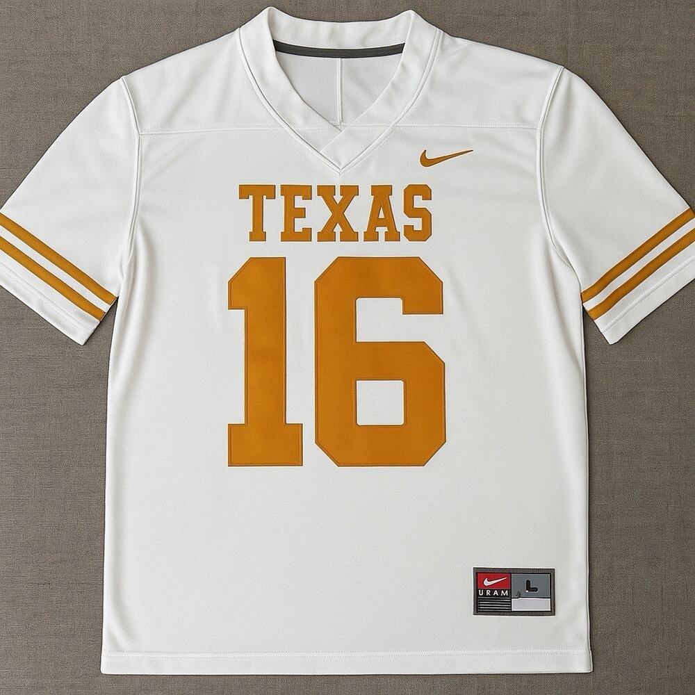 Vintage Texas Longhorns Nike Jersey #16 Manning – Size L – Retro Made in Mexico
